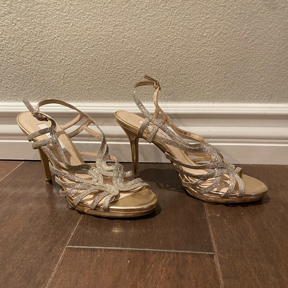 Nina Glittery Strap Heels